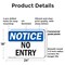 Signmission No Entry OSHA Notice Sign, Plastic, 24in W x 18in L, 2PK OS-2PACK-NS-P-1824-L-14518 - alternate 3